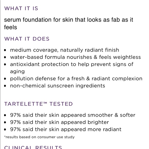 NWT Tarte Water Foundation Broad Spectrum SPF 15 - Picture 8 of 16